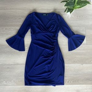 Lauren Ralph lauren flare sleeve party dress size 6 petite